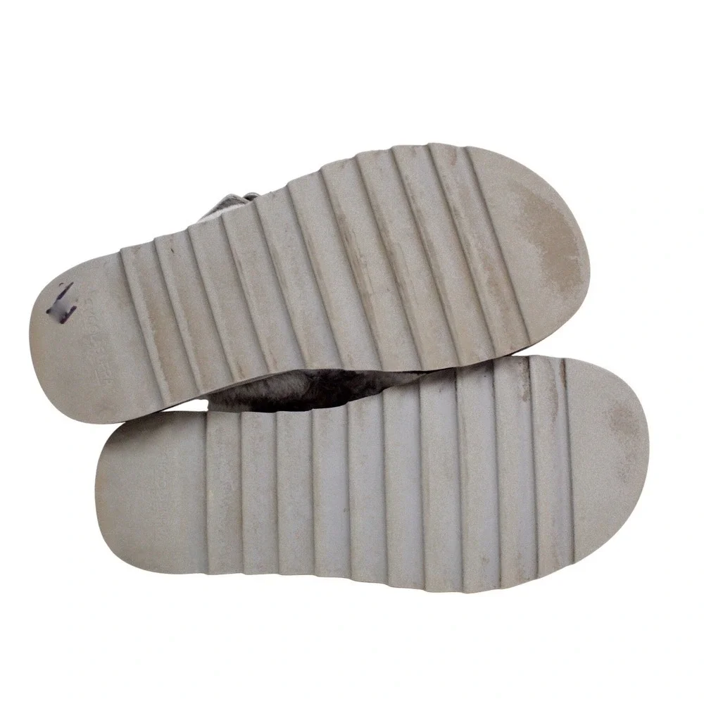 Koolaburra by UGG Fuzz-Ah Slide Sandals Slip On Wild Dove Gray Women's Size 7